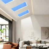 Flache rechteckige LED-Deckenleuchte mit Sonnenlicht-Optik