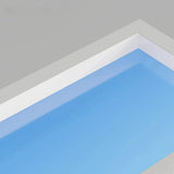 Flache rechteckige LED-Deckenleuchte mit Sonnenlicht-Optik
