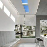Flache rechteckige LED-Deckenleuchte mit Sonnenlicht-Optik