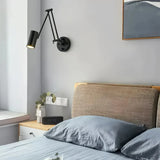 Schwenkbare Wand Leselampe dimmbar, modernes Design für das Schlafzimmer