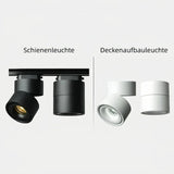Schwenkbarer Aufbaustrahler im modernen Design für das Wohnzimmer