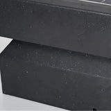 Sockelleuchte Terrasse Solar IP65 in Schwarz eckig