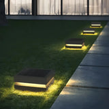 Sockelleuchte Terrasse Solar IP65 in Schwarz eckig