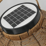 Solar-Gartenlaterne aus handgeflochtenem Rattan