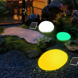 Solar-Gartenleuchte in Steinoptik mit RGB-Farbwechsel