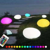 Solar-Gartenleuchte in Steinoptik mit RGB-Farbwechsel