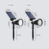 Solar-LED-Gartenstrahler mit Erdspieß, IP65