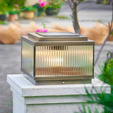 Solar-Sockelleuchte aus Messing IP65 für Terrasse und Garten