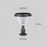 Solar-Sockelleuchte für den Außenbereich, Schwarz, IP65