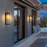 Solar Außenwandleuchte aus Glas für Terrasse und Veranda, IP65