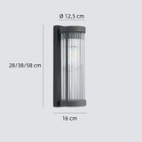 Solar Außenwandleuchte aus Glas für Terrasse und Veranda, IP65