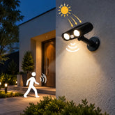 Solar LED-Außenstrahler mit Bewegungsmelder für Garten und Hof