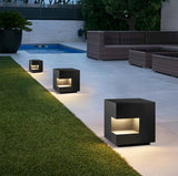Solar Außen-Sockelleuchte IP65 Eckig für Terrasse