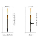 Solar LED Gartensteckleuchte in Schilfrohr-Optik für den Außenbereich