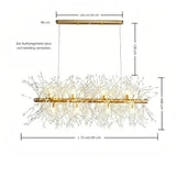 Moderne Sputnik Kristall-Pendelleuchte für den Esstisch – Gold/Chrom, 75–95 cm