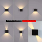 Außenwandleuchte eckig LED mit verstellbarem Abstrahlwinkel