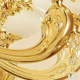 Vintage Kristall Hängekronleuchter Gold für Wohnzimmer