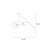 Vogel Wandleuchte im modernen Design für Schlafzimmer