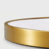 Moderne runde LED-Deckenleuchte aus Kupfer in Gold – dimmbar