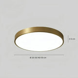 Moderne runde LED-Deckenleuchte aus Kupfer in Gold – dimmbar