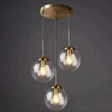 Moderne Glas Pendelleuchte in Kugelform für Esszimmer & Esstisch
