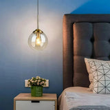 Moderne Glas Pendelleuchte in Kugelform für Esszimmer & Esstisch