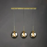 Moderne Glas Pendelleuchte in Kugelform für Esszimmer & Esstisch