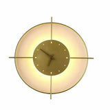 Moderne runde Wandleuchte mit Uhr für Wohnzimmer