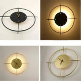 Moderne runde Wandleuchte mit Uhr für Wohnzimmer