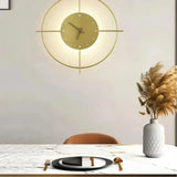 Moderne runde Wandleuchte mit Uhr für Wohnzimmer