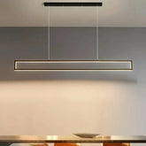 Moderne Pendelleuchte rechteckig in Schwarz, dimmbar – ideal für Esszimmer