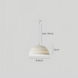 Moderne Metall Pendelleuchte im Halbkugel Design für Esszimmer