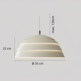 Moderne Metall Pendelleuchte im Halbkugel Design für Esszimmer