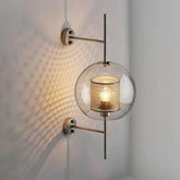 Wandleuchten im Industriestil aus Metall und Glas Kugelform für Schlafzimmer