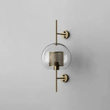 Industrial Wandleuchte aus Metall und Glas für das Wohnzimmer