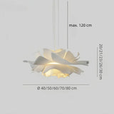 Weiße moderne Pendelleuchte in Blumenform für Esszimmer und Wohnzimmer