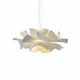 Weiße moderne Pendelleuchte in Blumenform für Esszimmer und Wohnzimmer