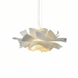 Weiße moderne Pendelleuchte in Blumenform für Esszimmer und Wohnzimmer