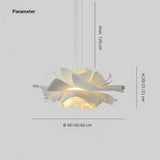 Weiße moderne Pendelleuchte in Blumenform für Esszimmer und Wohnzimmer