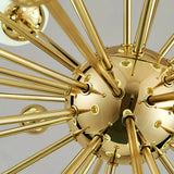 Radiale Leuchtenarme des modernen goldenen Sputnik-Kronleuchters