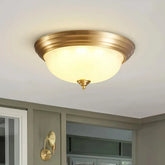 Runde Vintage Deckenleuchte in Gold fürs Schlafzimmer