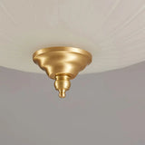 Runde Vintage Deckenleuchte in Gold fürs Schlafzimmer