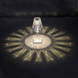 Acryl Kristall Diamant Tischlampe mit Dreifarbigem Licht - Lampe Markt