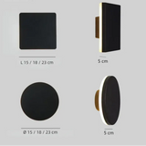 LED Außenwandleuchte aus Metall – Modernes Design, IP65 wasserdicht