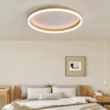 Deckenleuchte Holzoptik modern rundes schlichtes Design - Lampe Markt