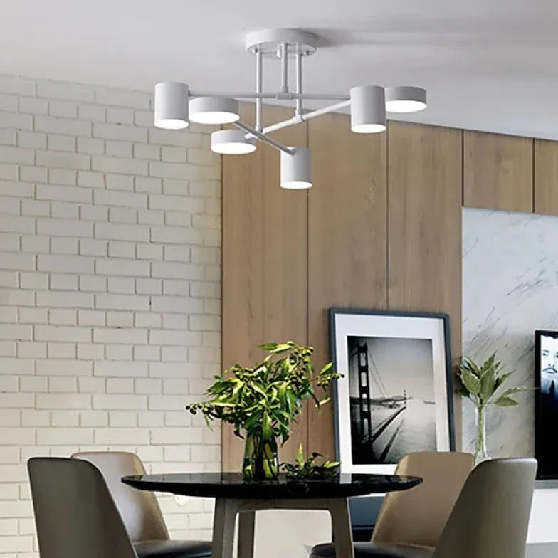 Deckenleuchte Schwarz 6 flammig modern und einfach - Lampe Markt