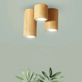 Deckenleuchten Flur Diele runde japanische Holzleuchte - Lampe Markt
