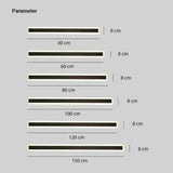 Außenwandleuchte flach mit Bewegungsmelder modern schwarz länglich