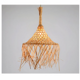 Pendelleuchte aus Rattan und Stroh im Boho Stil für Schlafzimmer