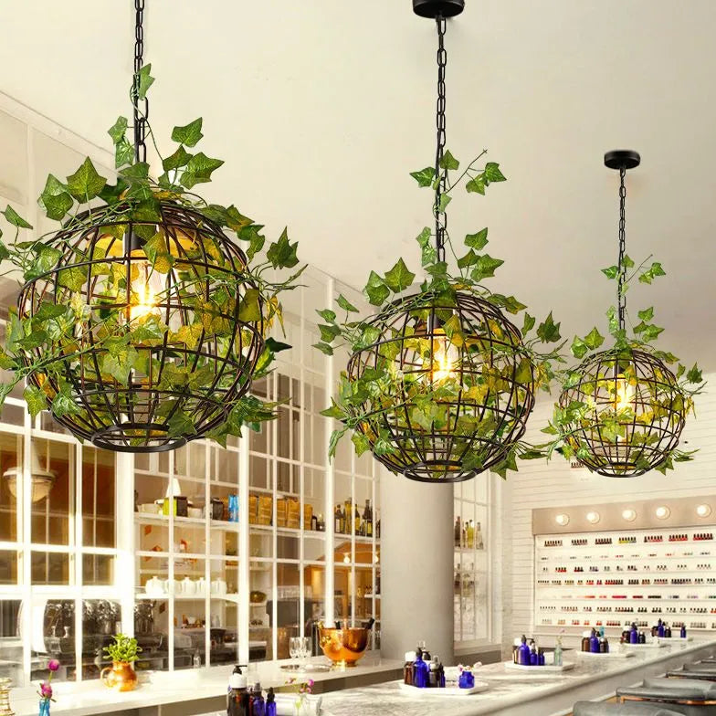 Hängelampe Esstisch Landhausstil mit Eisenkunst und Blumendekor - Lampe Markt